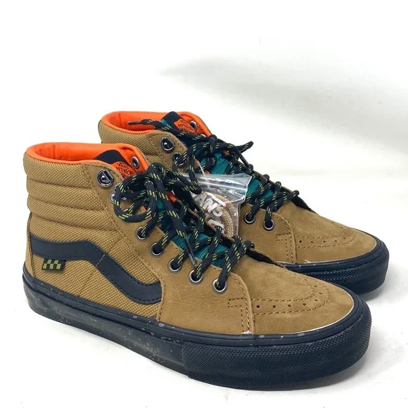 VANS Skate Sk8-Hi Outdoor Brown Shoes Nubuck Canvas Sneakers Men's VN0A5FCCY49 - Picture 2 of 10